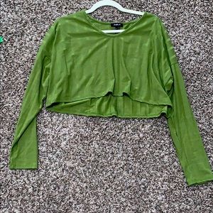 Crop green long sleeve